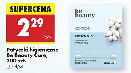Patyczki higieniczne Be beauty Be beauty care promocja w Biedronka