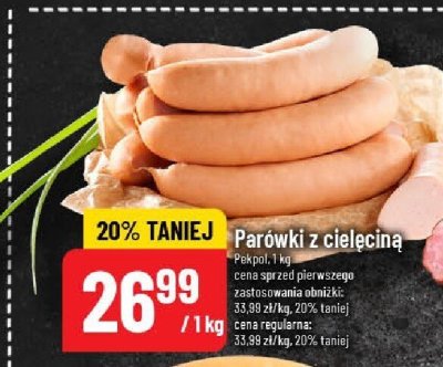 Parówki z cielęciną Polski promocja w POLOmarket