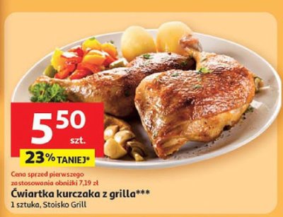 Ćwiartka kurczaka z grilla promocja w Auchan