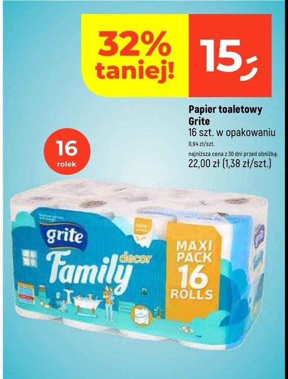 Papier toaletowy family decor Grite promocja