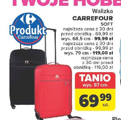Walizka abs 79 cm czarny Carrefour promocja