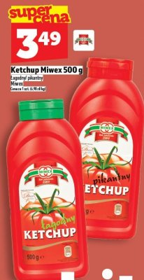 Ketchup Miwex 500 g łagodny/pikantny promocja w TOPAZ