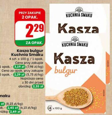 Kasza bulgur Kuchnia Smaku promocja w Dino