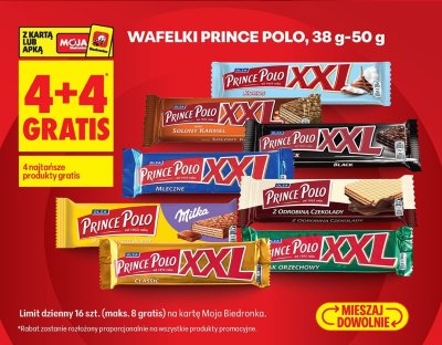 Wafelek Prince Polo różne rodzaje 38g-50g promocja w Biedronka
