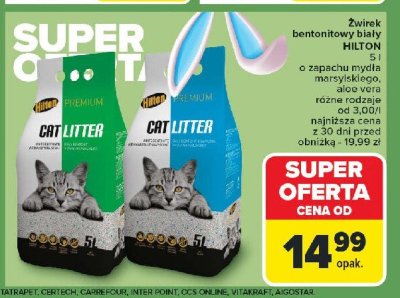 Żwirek bentonitowy mydło marsylskie Hilton promocja