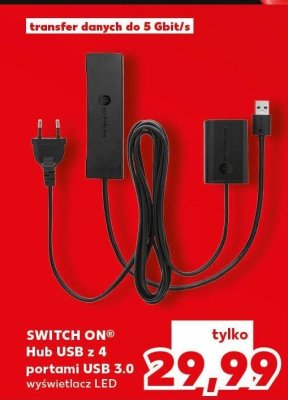 Hub USB z 4 portami USB 3.0 promocja w Kaufland