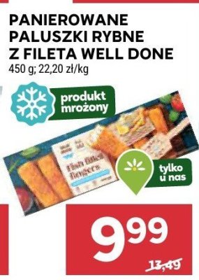 Panierowane paluszki rybne z fileta Well Done promocja w Stokrotka