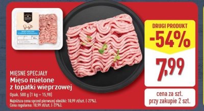 Mi臋so mielone z 艂opatki Mi臋sne specja艂y zawsze 艣wie偶e (aldi) promocja