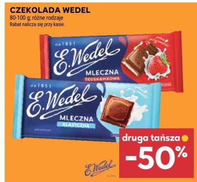 Czekolada Wedel mleczna różne rodzaje promocja w Stokrotka