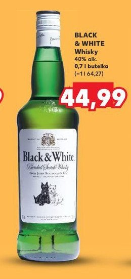 Whisky BLACK & WHITE promocja w Kaufland