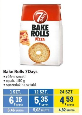 Bake Rolls 7Days pizza różne smaki 150g promocja w Makro