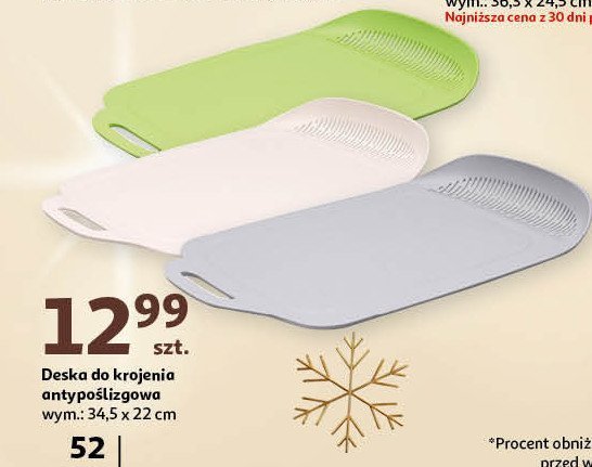 Deska do krojenia 34.5 x 22 cm Agilla promocja w Auchan