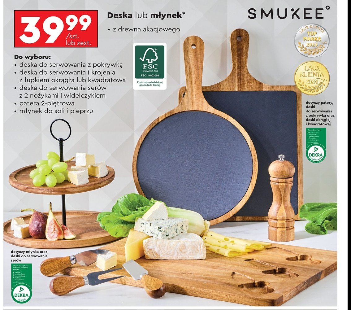 Deska do serwowania z pokrywką Smukee promocja w Biedronka