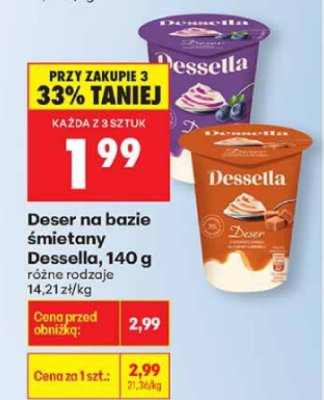 Deser na bazie śmietany, różne rodzaje promocja w Biedronka