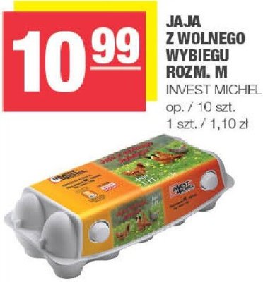 Jaja z wolnego wybiegu rozm. M Invest Michel promocja w SPAR