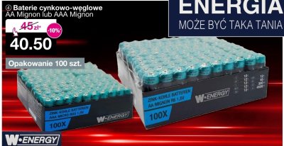 Baterie cynkowo-węglowe AA Mignon lub AAA Mignon promocja w Woolworth
