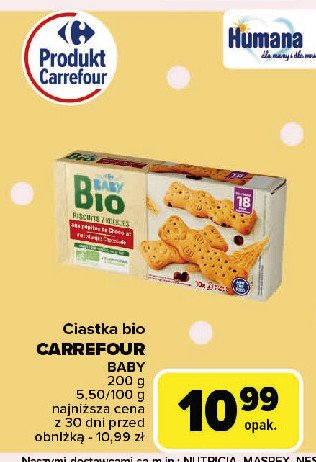 Ciastka z czekoladą Carrefour baby promocja