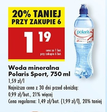 Woda niegazowana Polaris sport promocja