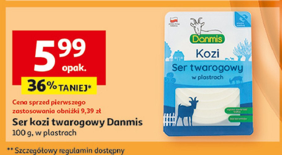 Ser kozi twarogowy plastry Danmis promocja