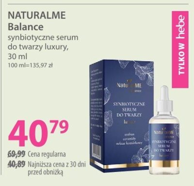 Serum do twarzy NATURALME Balance synbiotyczne serum do twarzy kwasy promocja w Hebe