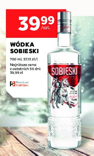 Wódka SOBIESKI PREMIUM VODKA promocja w Stokrotka