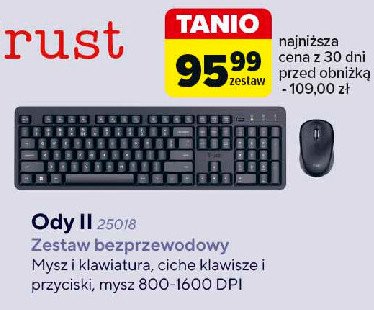 Klawiatura + mysz ody ii Trust promocja w Carrefour