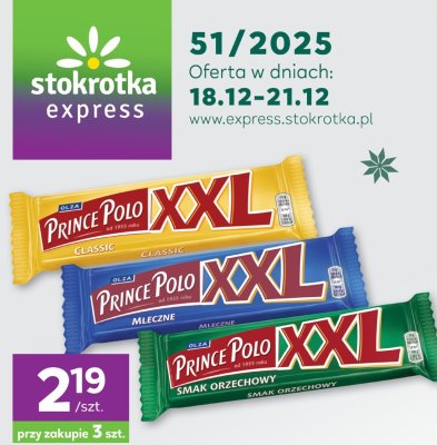Wafel Prince Polo XXL Smak Orzechowy promocja w Stokrotka