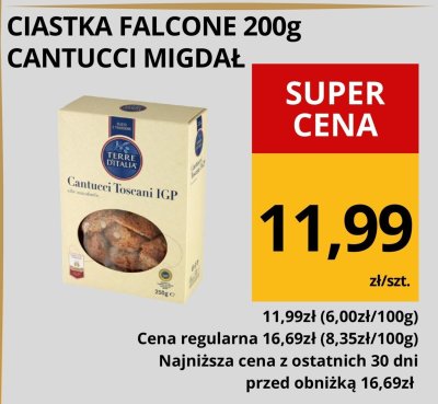 Ciastka Falcone 200g Cantucci Migda艂 promocja w Supeco
