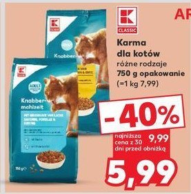 Karma dla kota adult 3 rodzaje ryb K-classic promocja