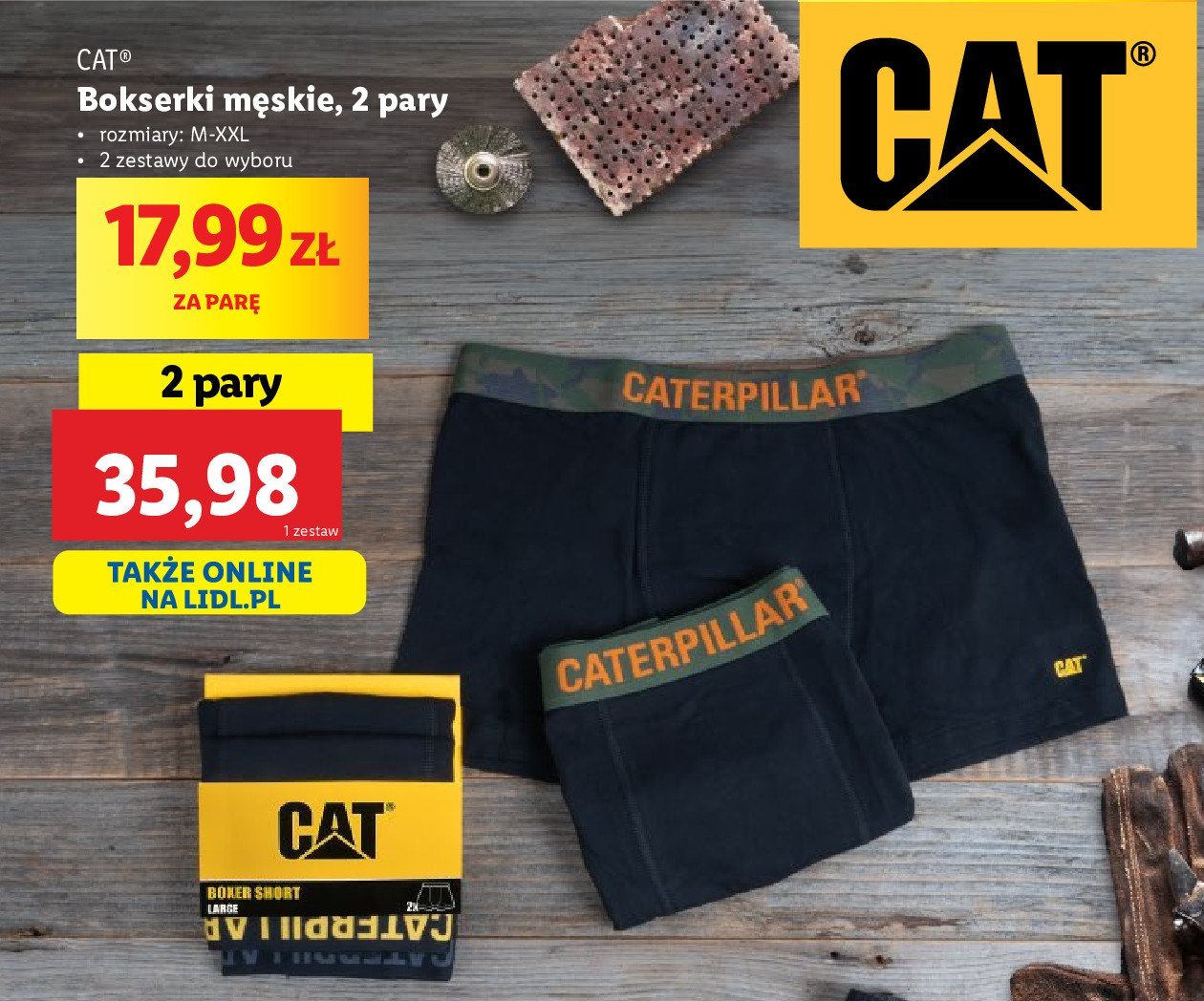 Bokserki m臋skie m-2xl Cat promocja
