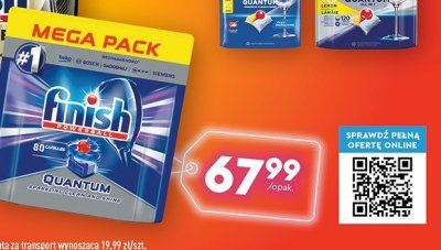Tabletki do zmywarki Finish quantum promocja w Biedronka