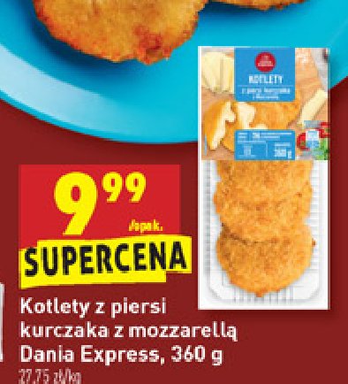 Kotlety z piersi kurczaka z mozzarellą Danie express promocja