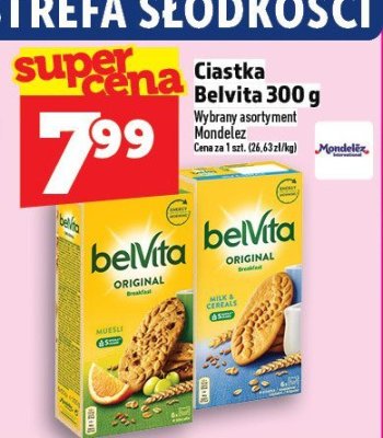 Ciastka Belvita 300 g promocja w TOPAZ