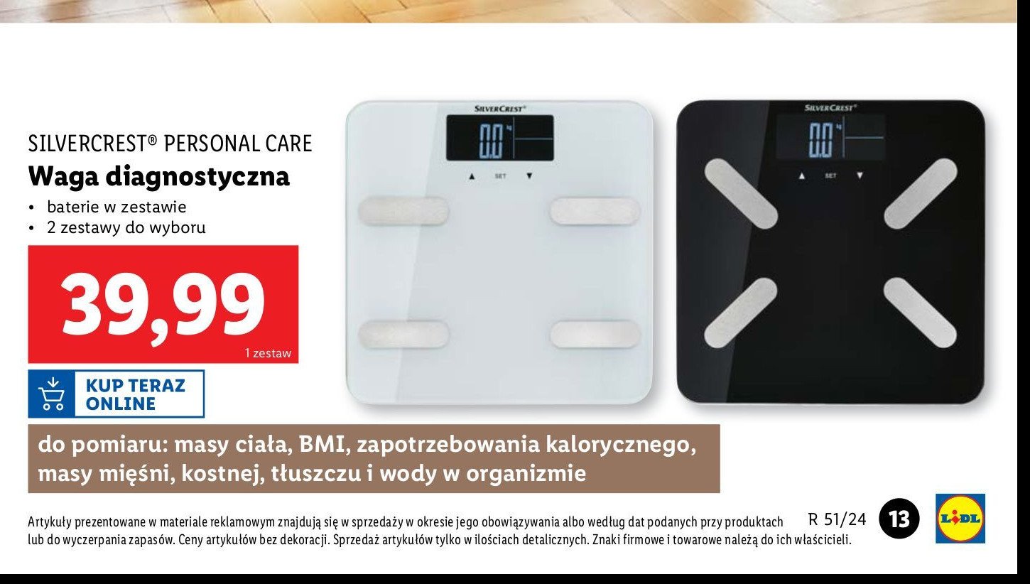 Waga diagnostyczna z bluetooth Silvercrest promocja