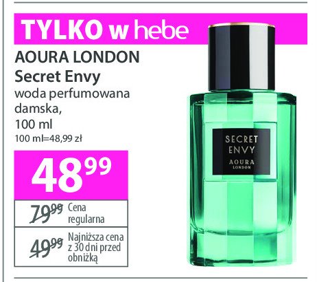 Woda perfumowana Aoura london secret envy promocja