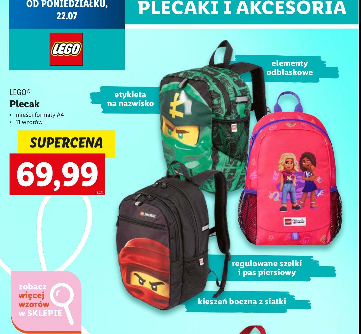 Plecak szkolny Lego promocja