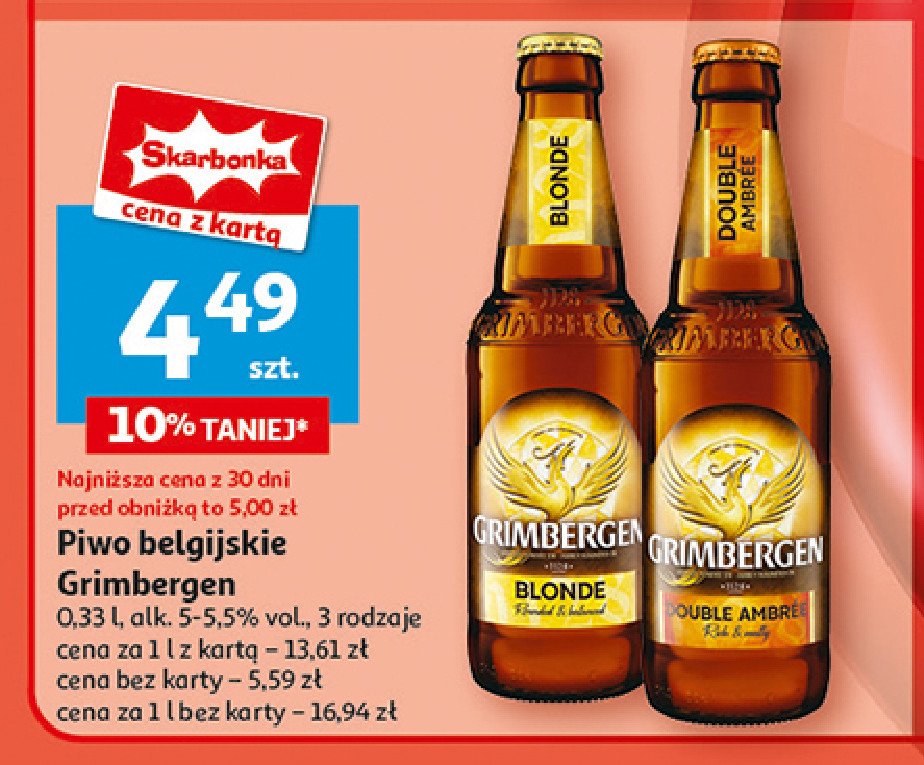 Piwo Grimbergen blonde promocja