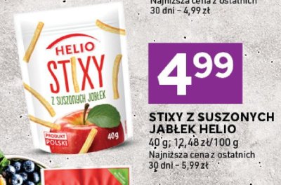 Stixy z suszonych jabłek Helio promocja w Stokrotka