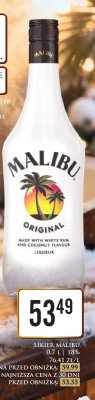 Likier Malibu 0,7 l 18% promocja w Dino