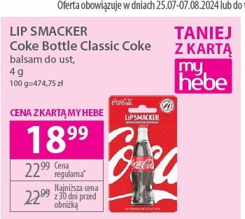 Balsam do ust coca cola Lip smacker promocja