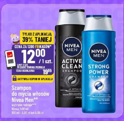 Szampon do mycia włosów Nivea Men w różne rodzaje promocja w POLOmarket