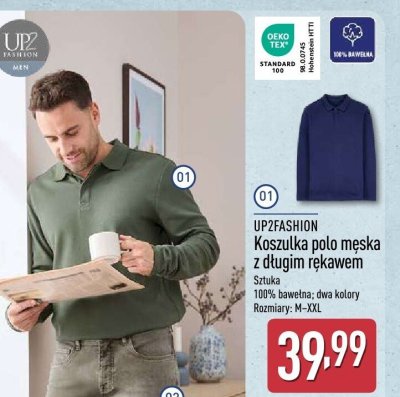 Koszulka polo męska z długim rękawem  promocja w Aldi