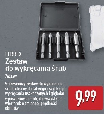 Zestaw do wykręcania śrub Ferrex promocja