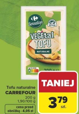 Tofu naturalne Carrefour Sensation Vegetal promocja w Carrefour