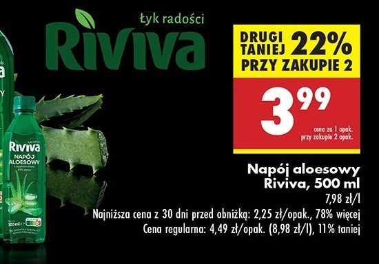 Napój aloesowy Riviva promocja