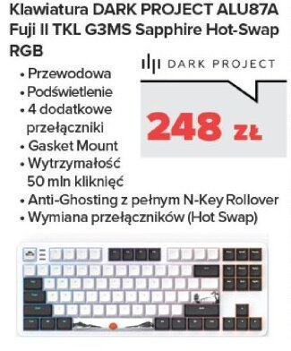 Klawiatura ALU87A Fuji II TKL G3MS Sapphire Hot-Swap RGB promocja w NEONET
