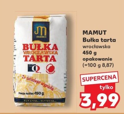 Bułka tarta MAMUT wrocławska promocja w Kaufland