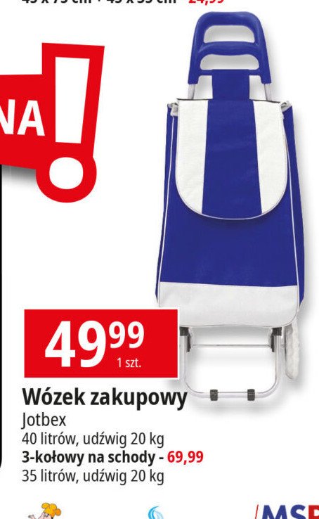 Wózek na zakupy 40 l Jotbex promocja