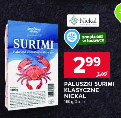 Paluszki surimi o smaku krabowym Nickal promocja w Stokrotka