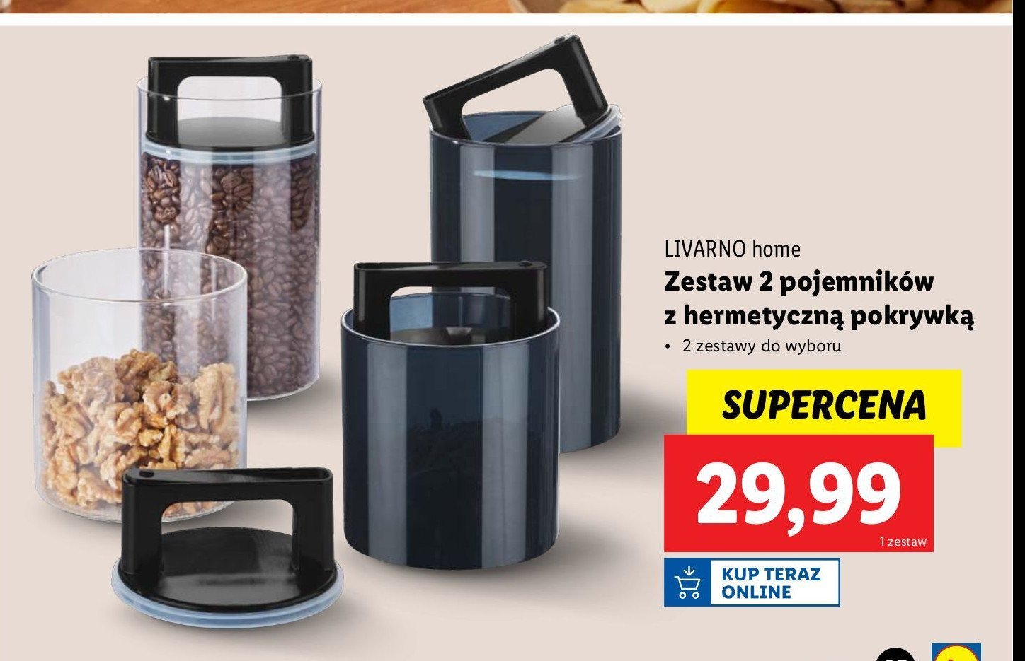 Pojemniki hermetyczne z pokrywką LIVARNO HOME promocja